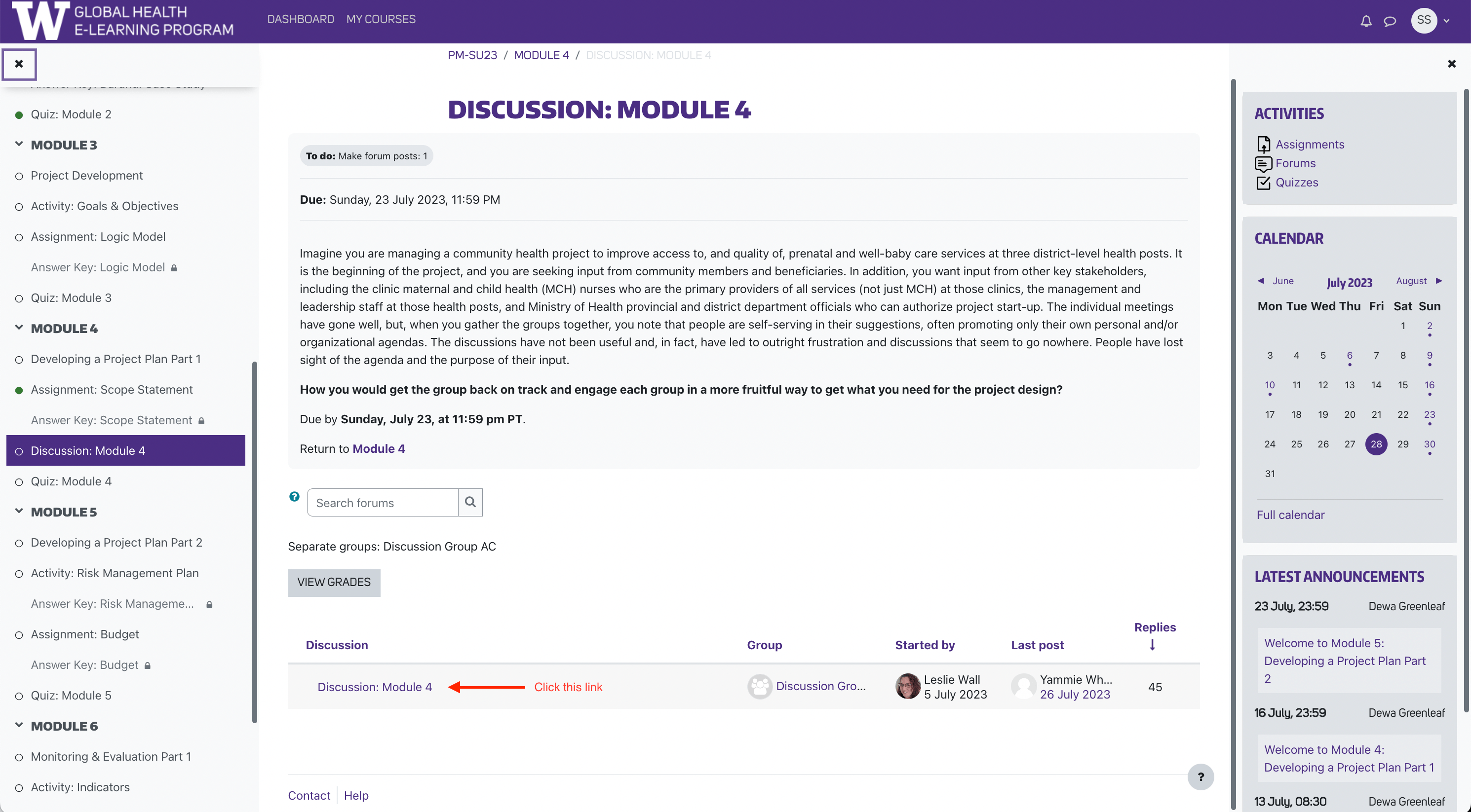 How to post in a discussion forum in Moodle