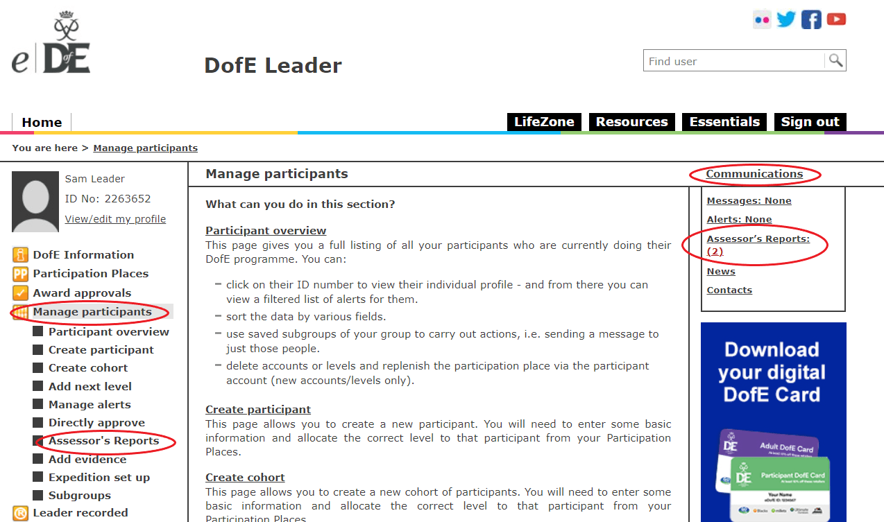 How do I approve Assessor's Reports? DofE