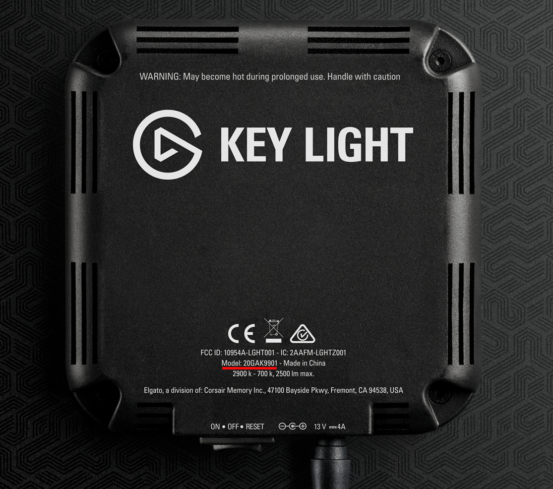 Elgato Key Light — How to Identify if You Have a Key Light or Key Light