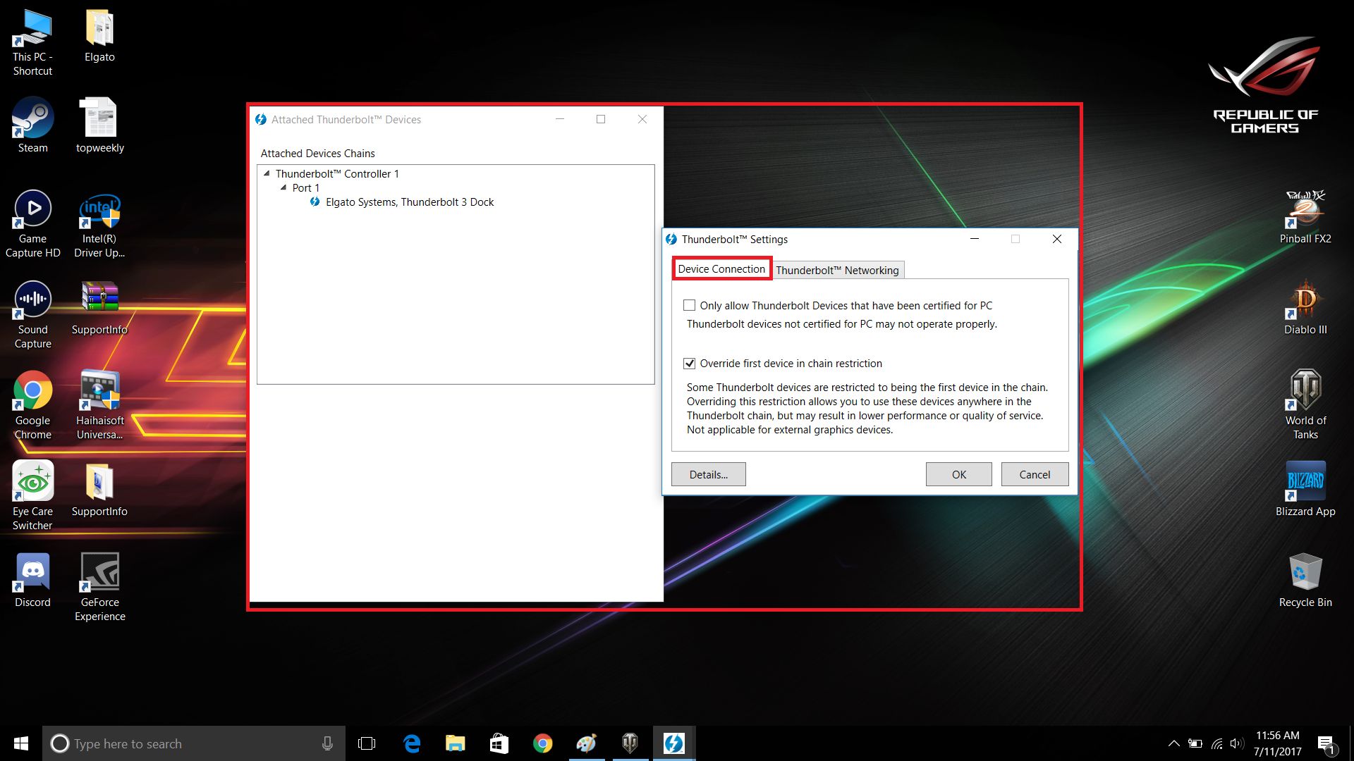 Thunderbolt 3™ Pro Dock installation on Windows 10 Elgato