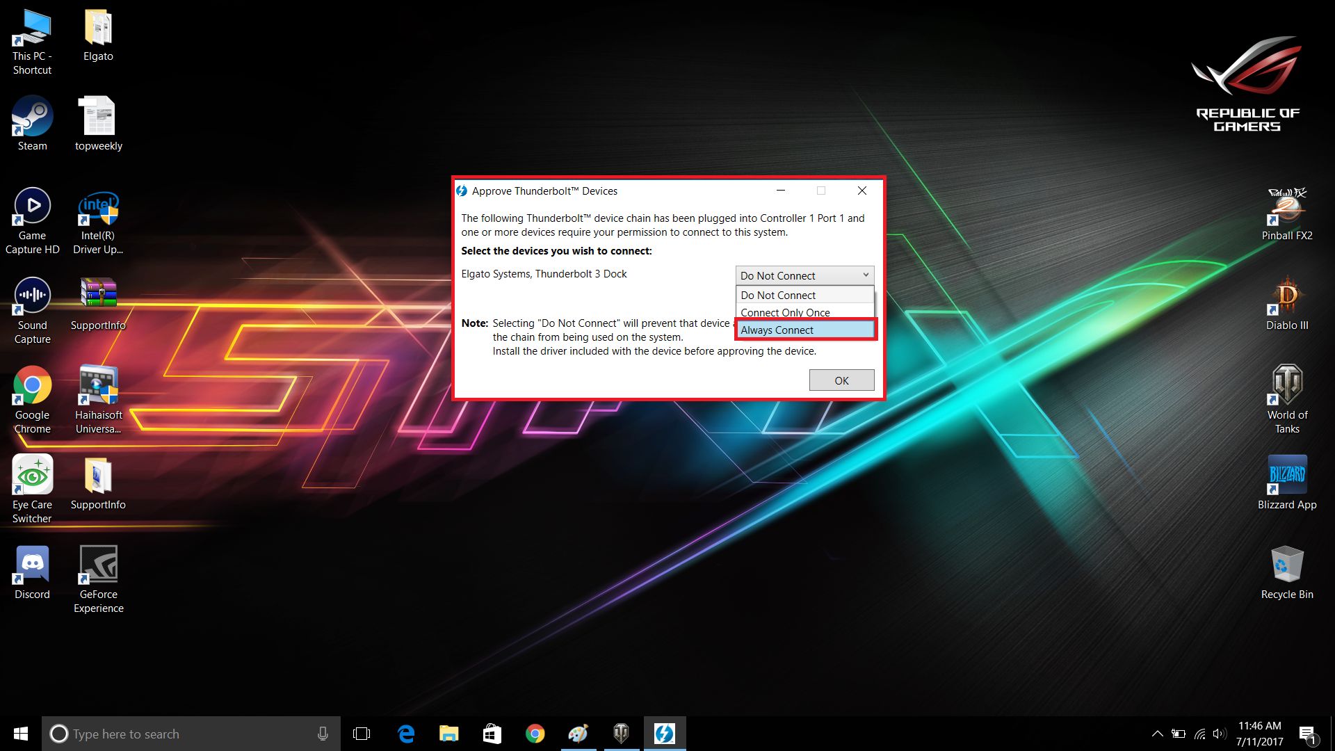Thunderbolt 3™ Dock installation on Windows 10 Elgato