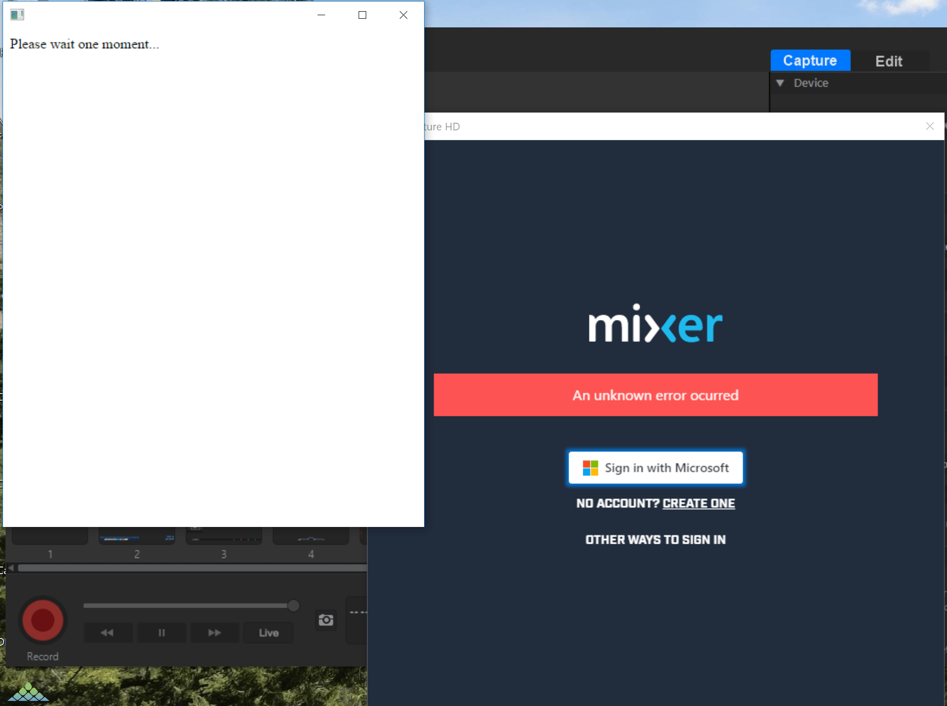Elgato Game Capture HD Software can't login to Mixer because "An