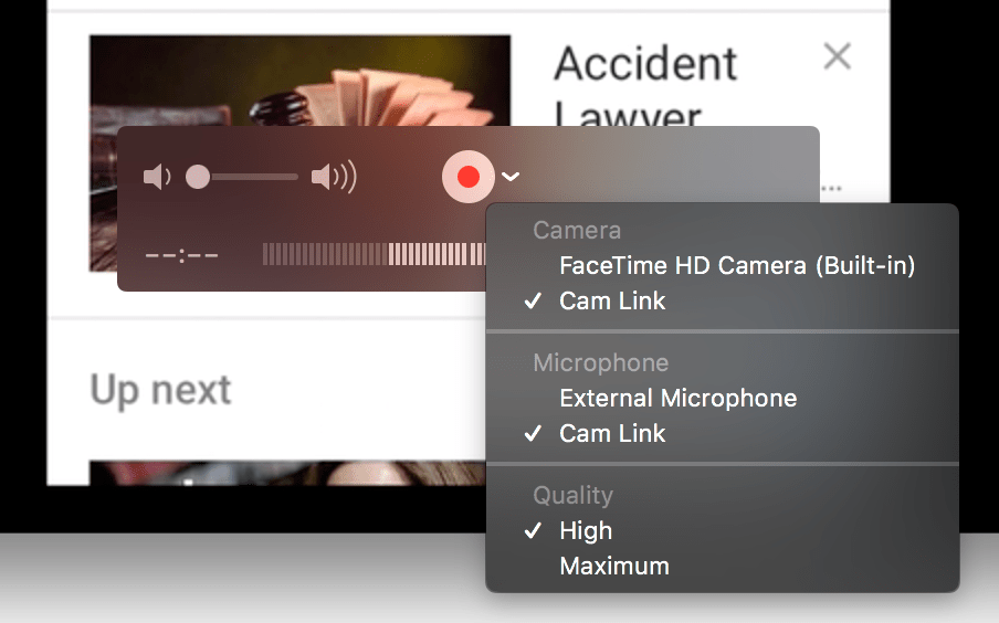 Cam Link Recording using macOS QuickTime Player Elgato