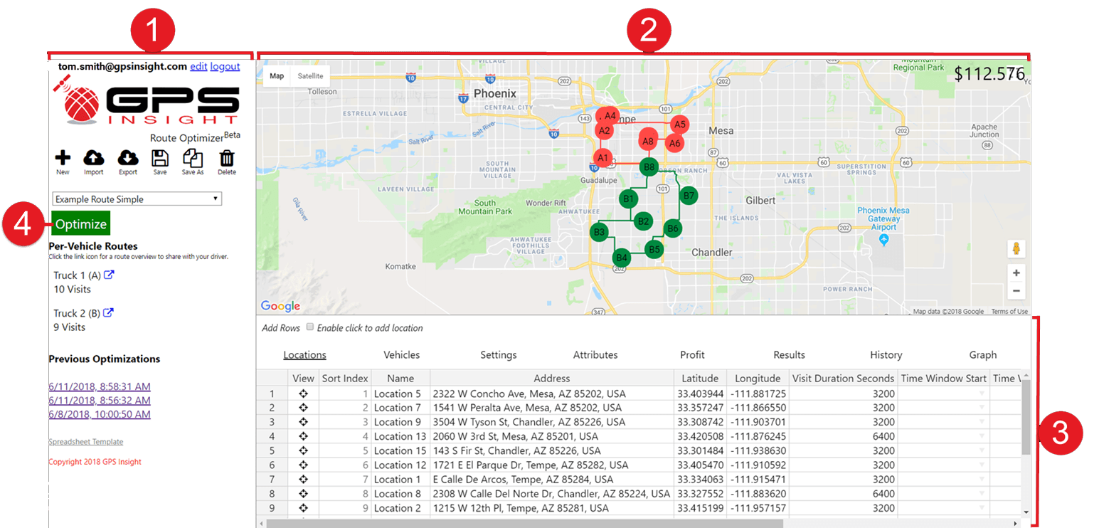 GPS Insight Route Optimizer Beta Elite GPS