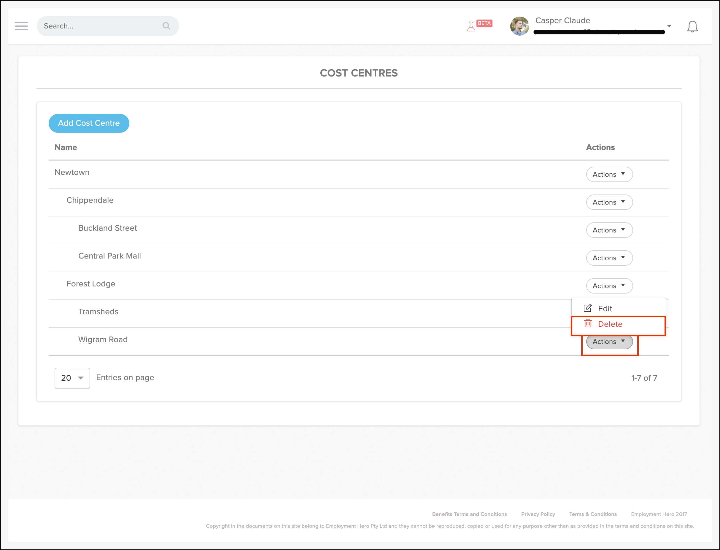 Managing cost centres Xero Payroll Employment Hero Help Centre (AU)