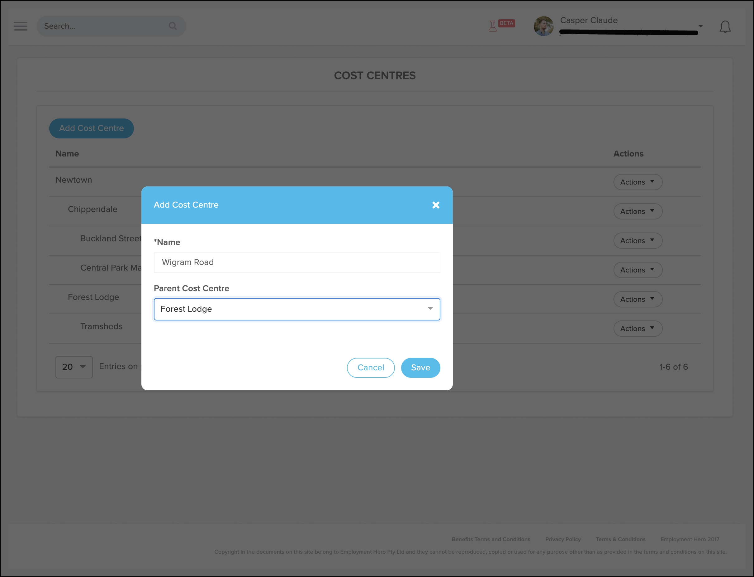 Managing cost centres Xero Payroll Employment Hero Help Centre (AU)
