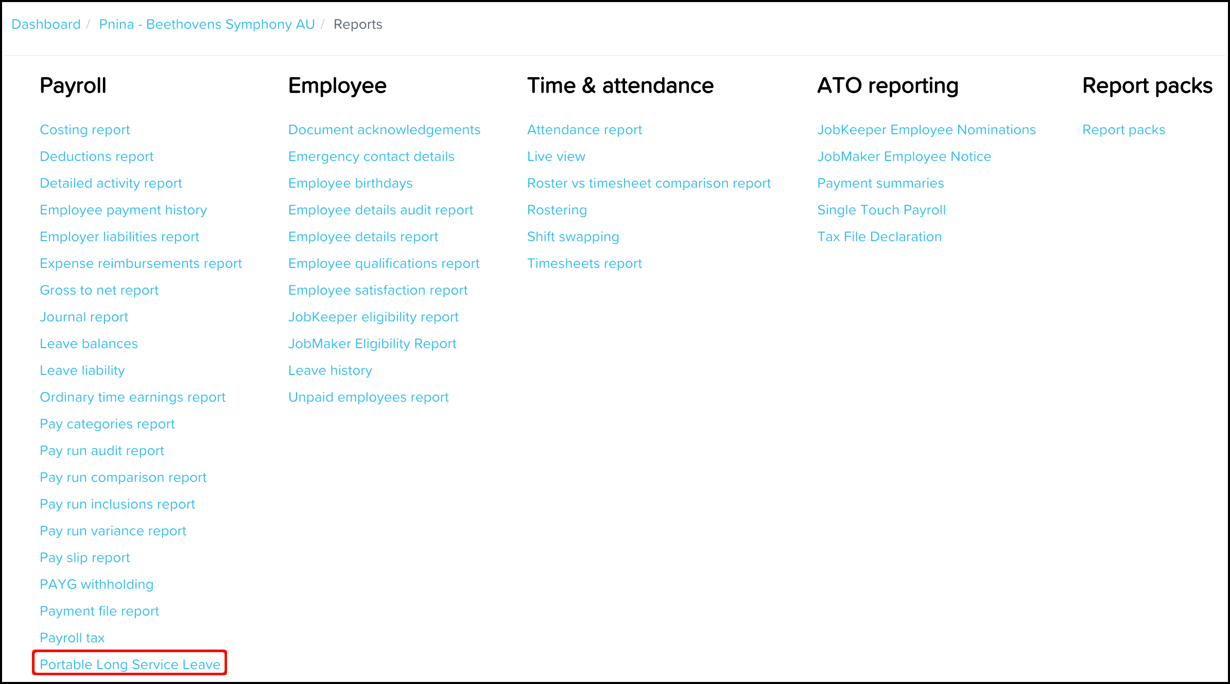 Portable Long Service Leave Report Payroll Platform Employment Hero
