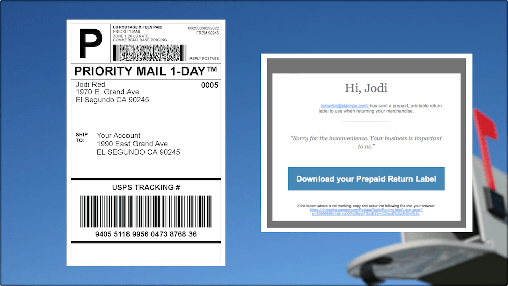 Create Return Labels Endicia