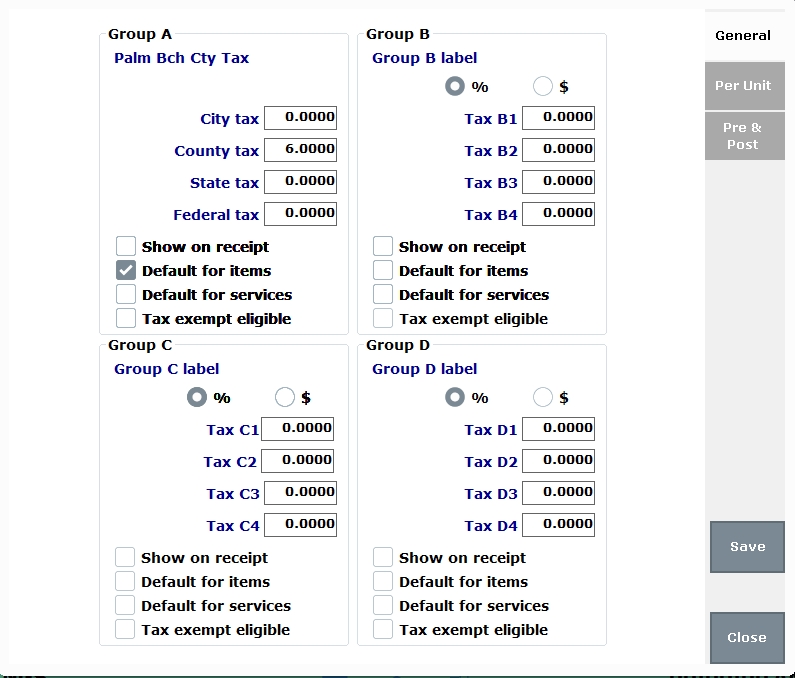 Set General Tax Rates Exatouch Knowledge Base