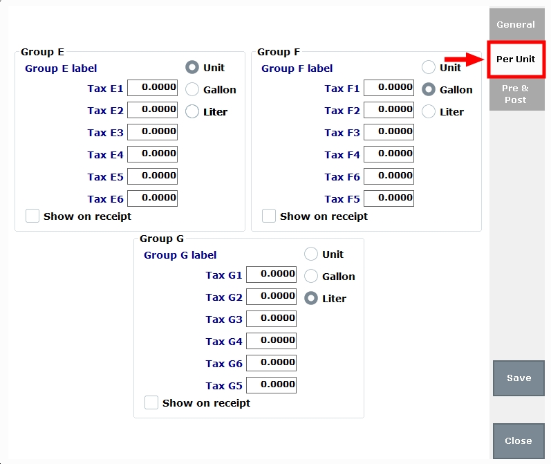 Set Per Unit Tax Rates Exatouch Knowledge Base