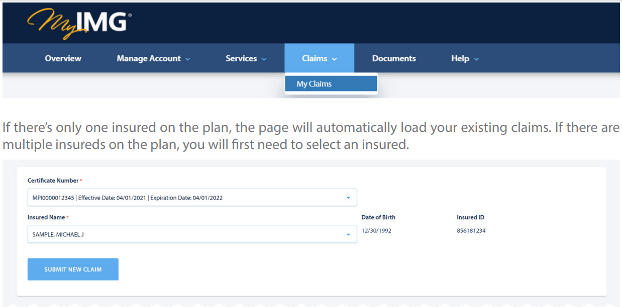 How to File an IMG Claim