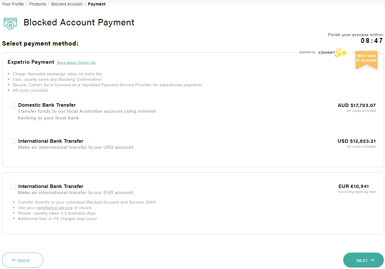 How do I transfer money to my Blocked Account? Expatrio Help Center