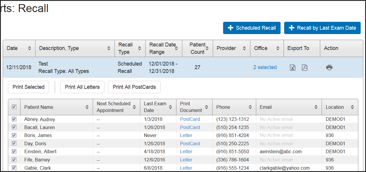 Printing Recall Letters and Postcards