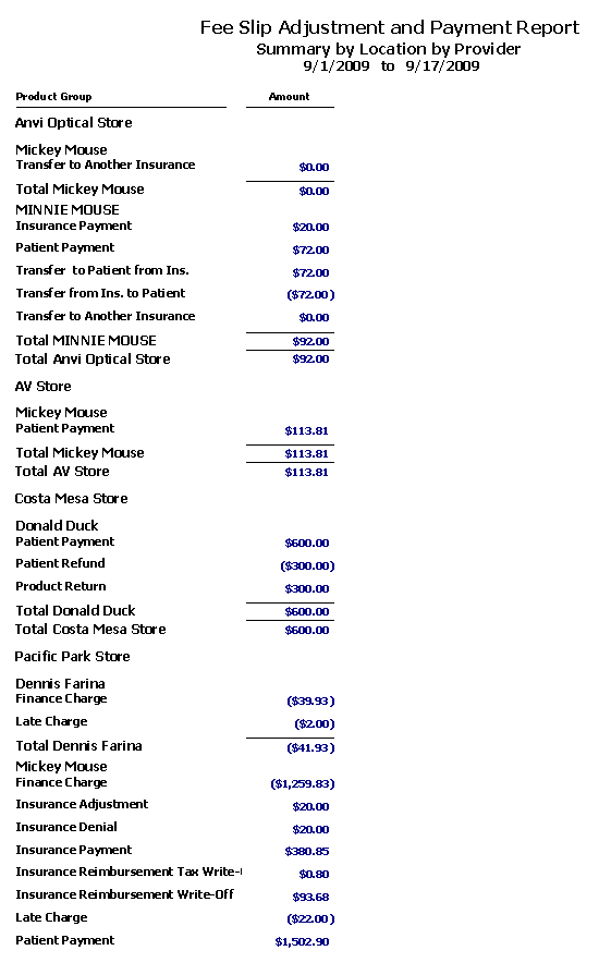 Fee Slip Adjustment and Payment