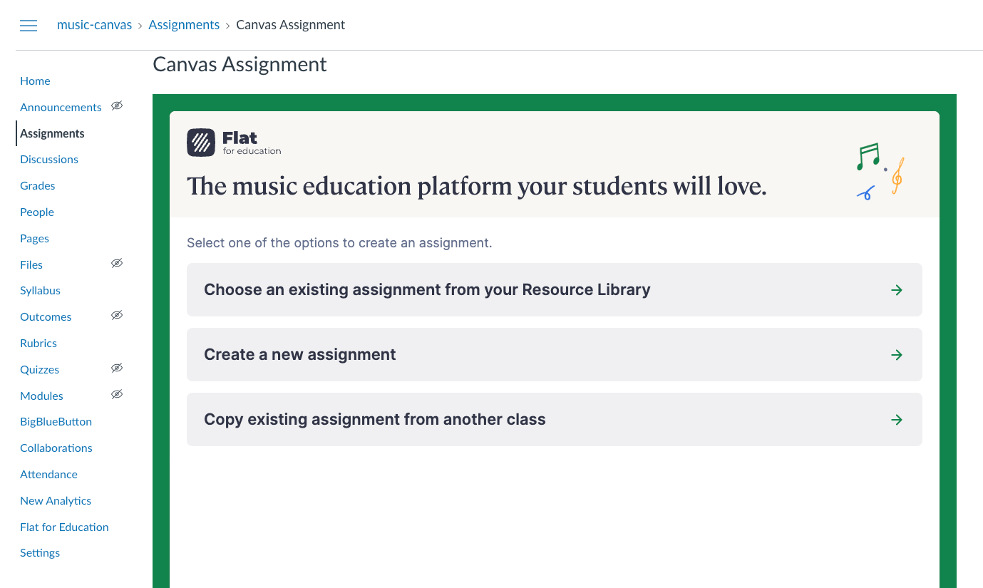 [Legacy] Assignments with Canvas LMS Flat for Education