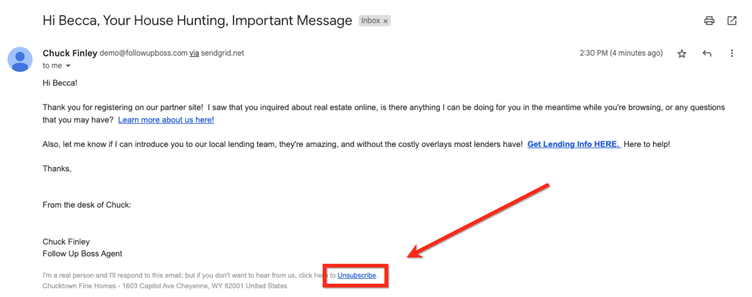 Unsubscribing from Marketing Emails Follow Up Boss Help Center