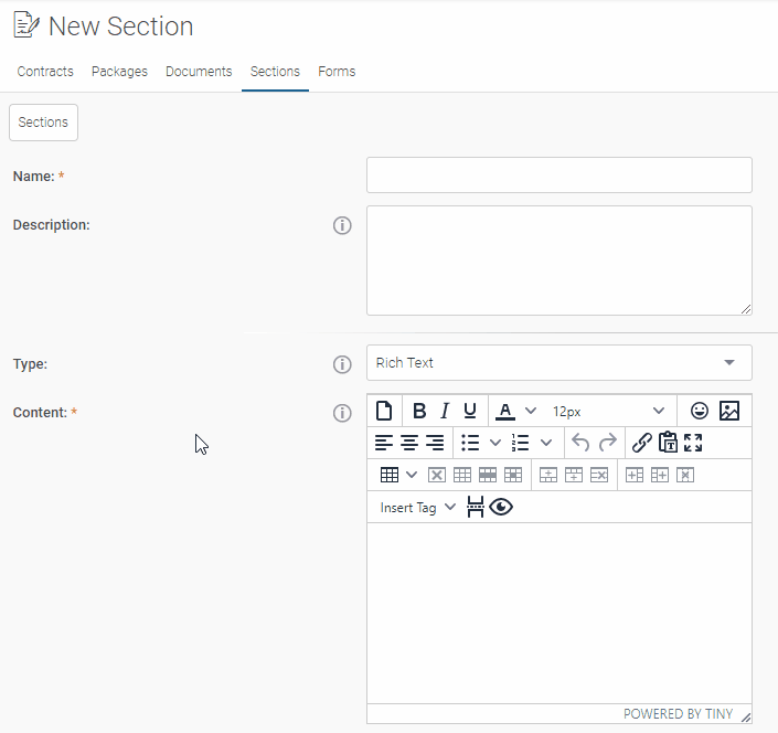 Contract Generation 1a. Section Tags FranConnect Inc