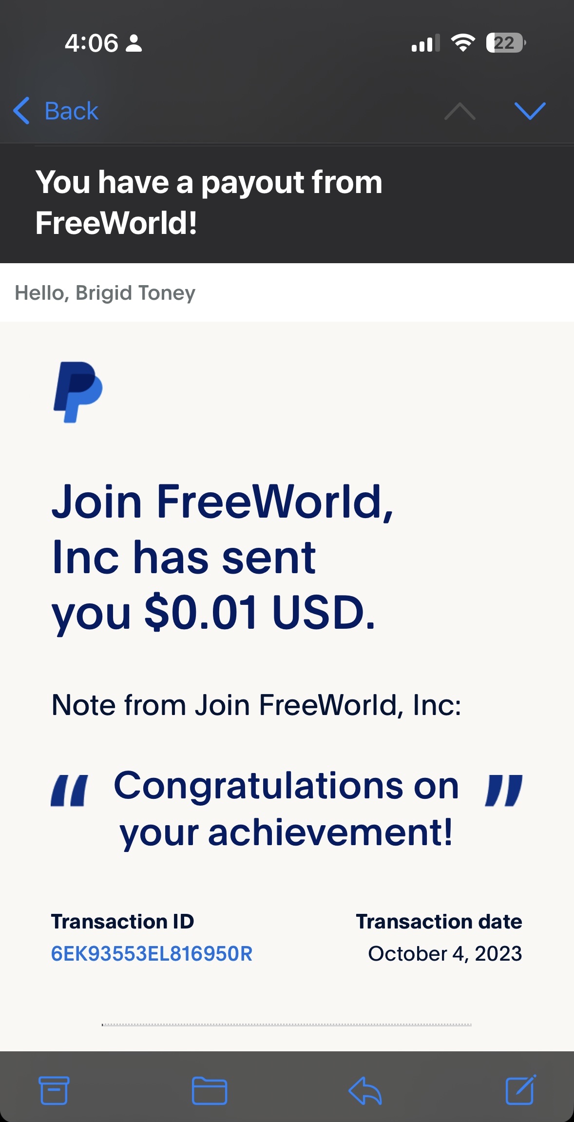 How to set up PayPal FreeWorld