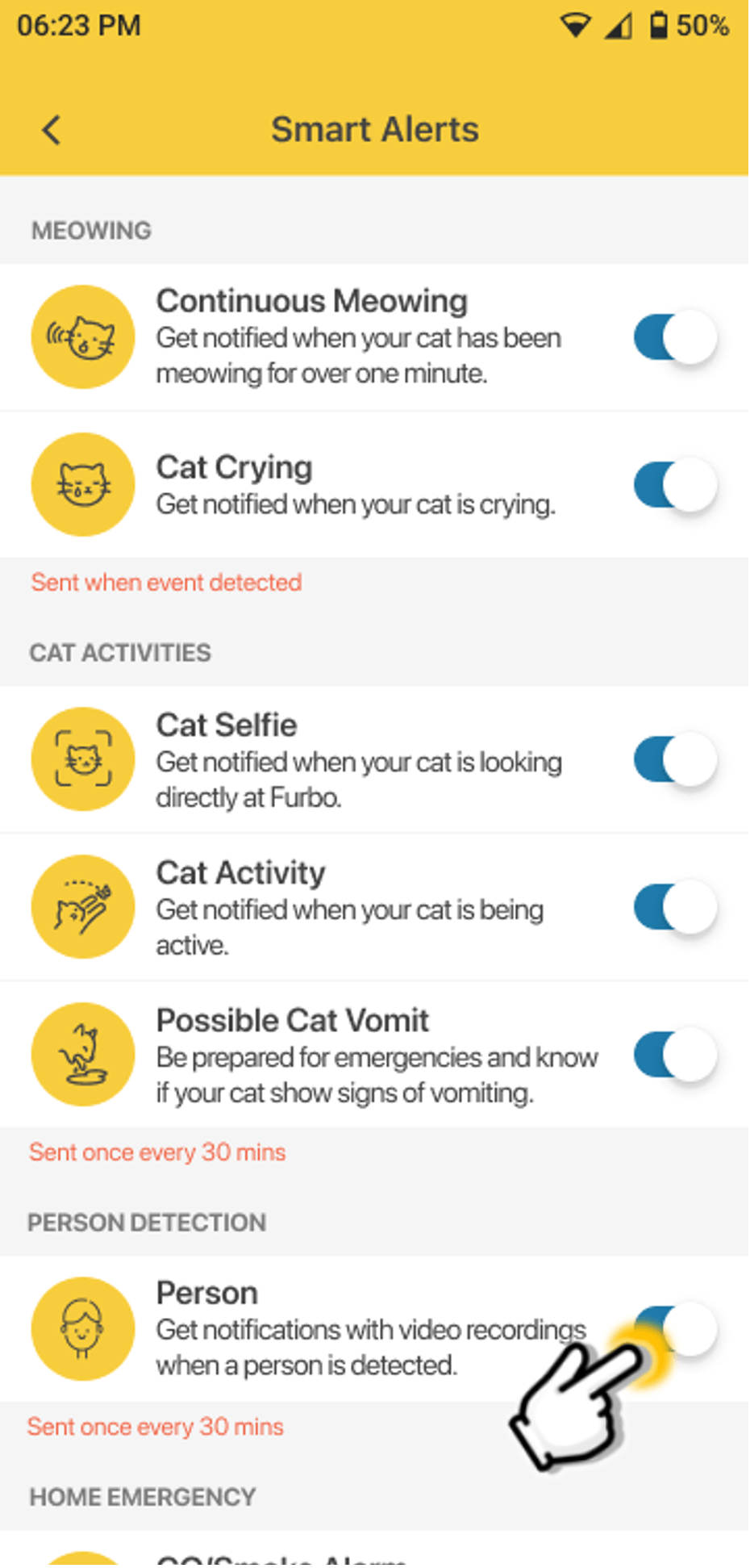 How to Disable Person Detection Furbo Help Center
