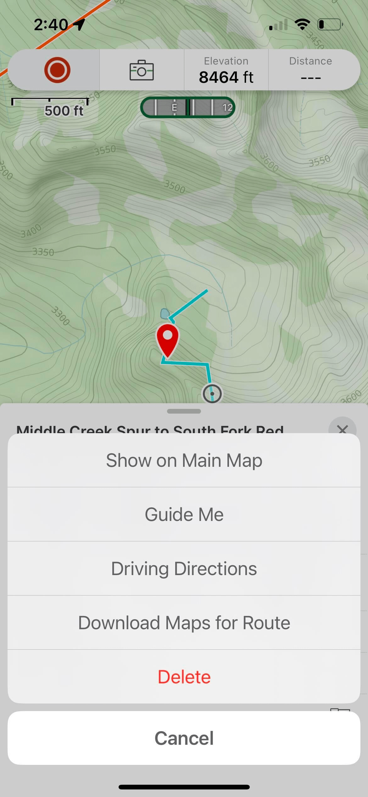 Using the Main Map on iOS Gaia GPS