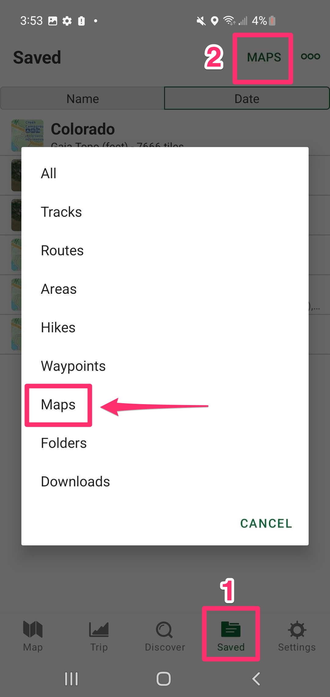 Using Offline Maps on Android Gaia GPS