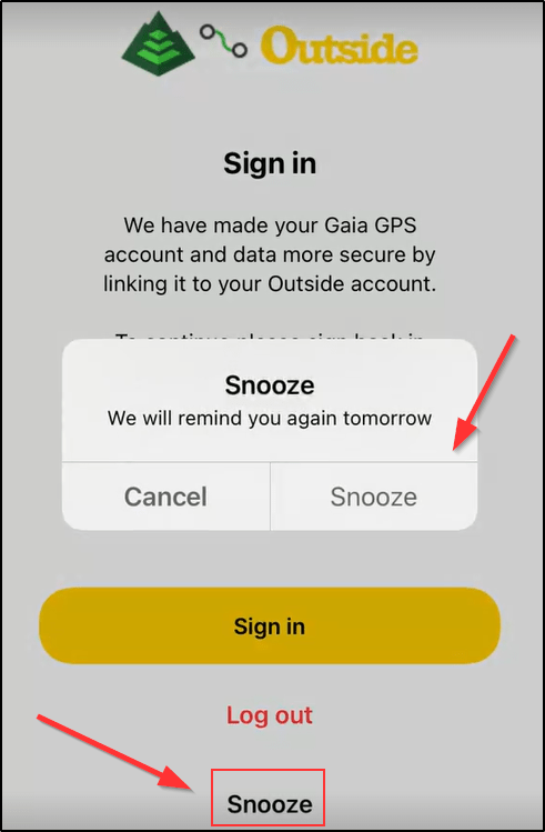 Trouble resetting your password and logging in – Gaia GPS