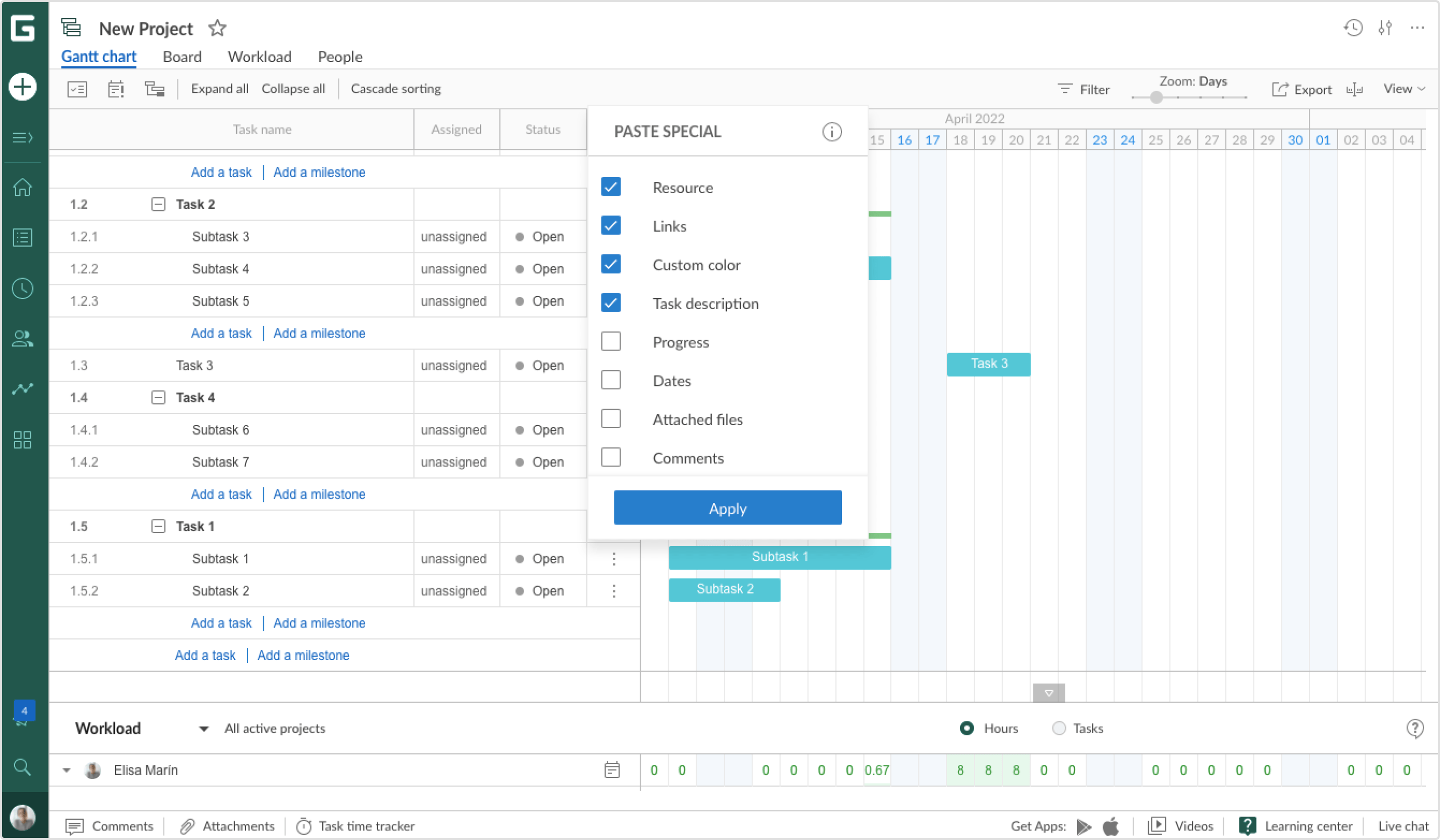 Copying tasks GanttPRO Knowledge Base