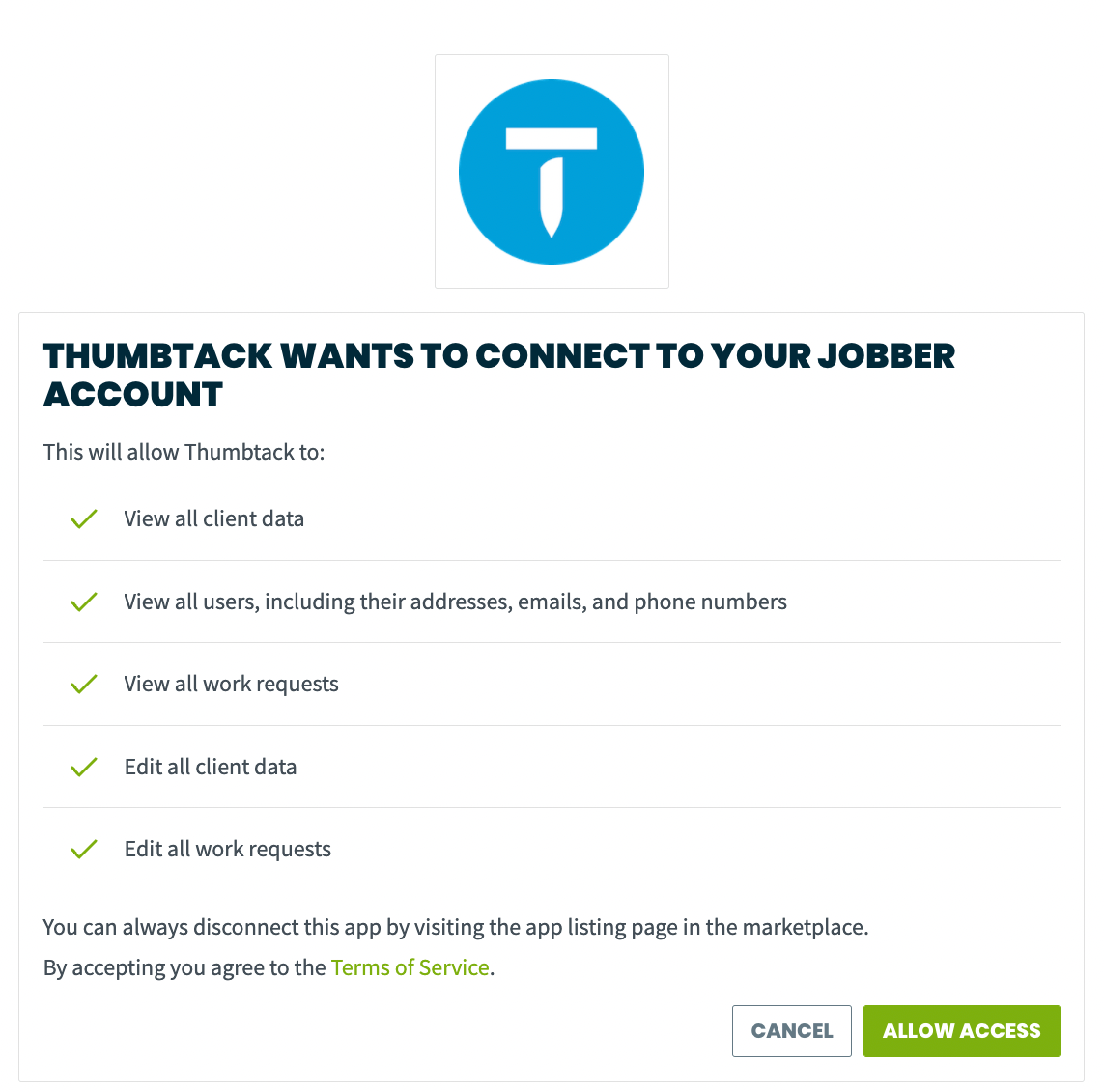 Jobber and Thumbtack Integration Jobber Help Center
