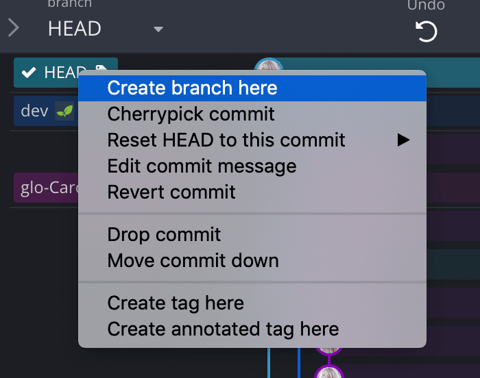 Git Detached HEAD state in GitKraken Client
