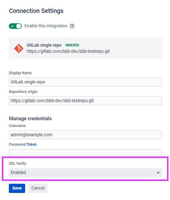 SSL Verify Git Integration for Jira Cloud