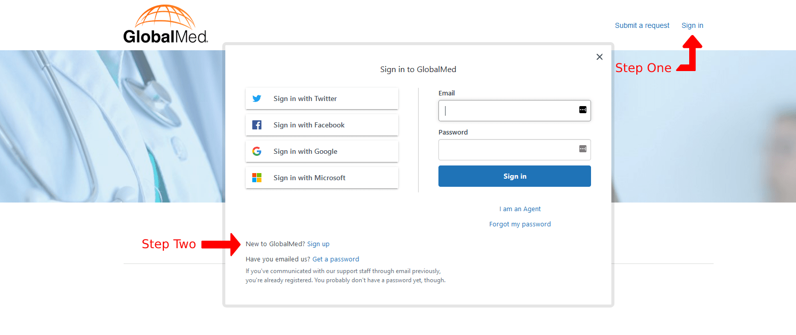 How To Create a GlobalMed Help Account GlobalMed