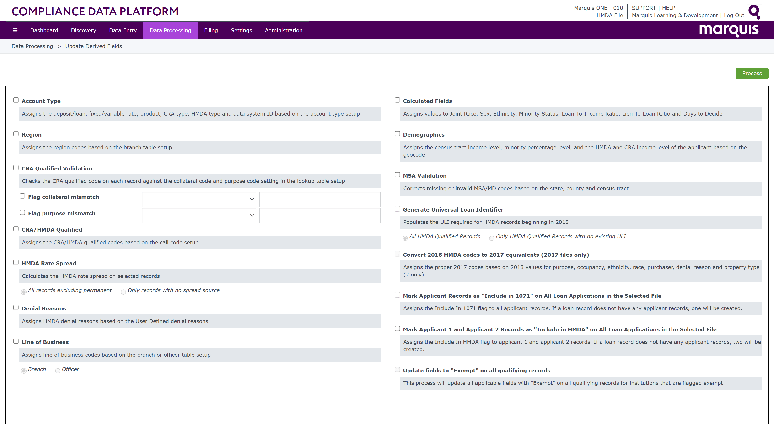 Update Derived Fields Marquis