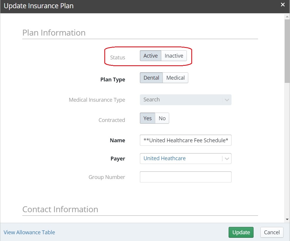 How to Mark an Insurance Plan as Inactive Carestream Dental
