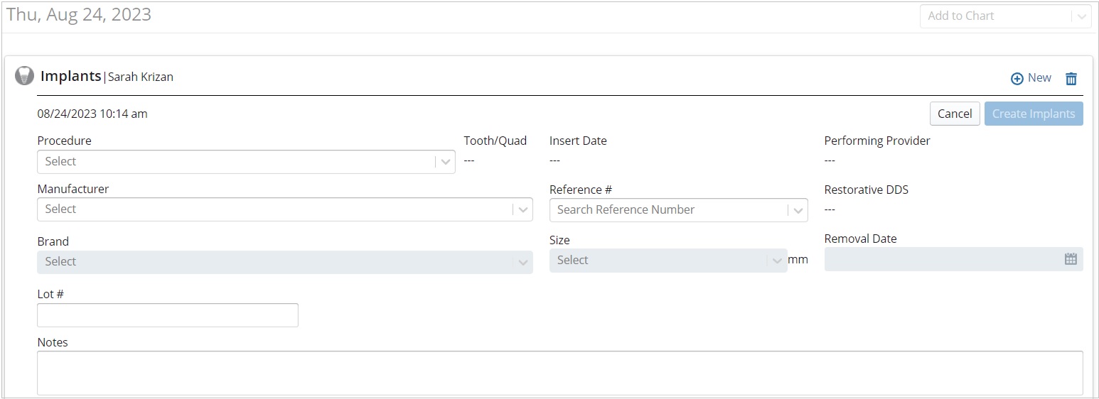 How to Track Implants in the Clinical Chart (EMR) Carestream Dental