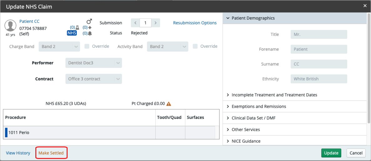How to Manually Settle an NHS Claim Carestream Dental
