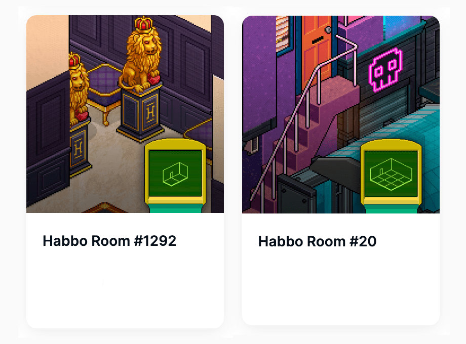 The Habbo X navigator Habbo NFT Hotel