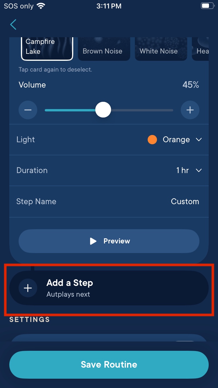 My routine won't transition to the next step Hatch Support