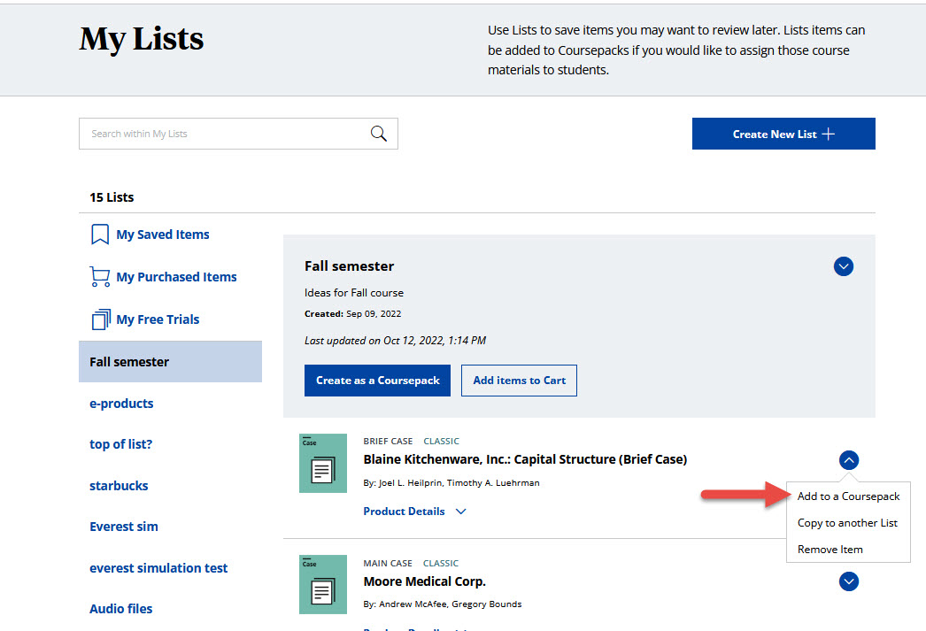 Creating & Building a Coursepack Harvard Business Publishing Education