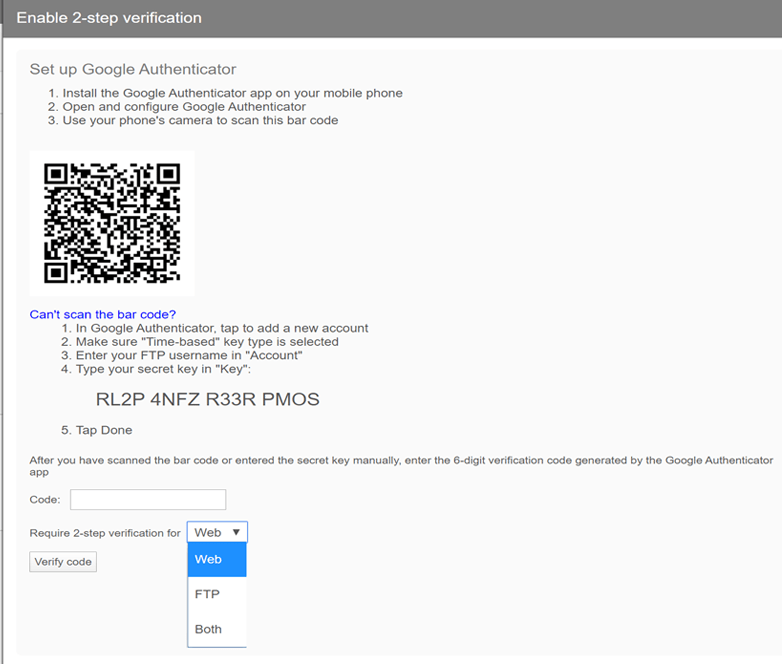 MFA by User (MultiFactor Authentication) HostedFTP Help