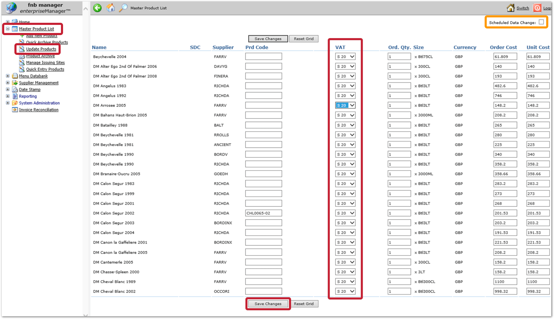 January 16th 2024, Release Note FnB Live Restaurants Update VAT