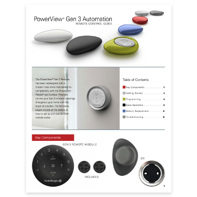 PowerView Gen 3 Manuals