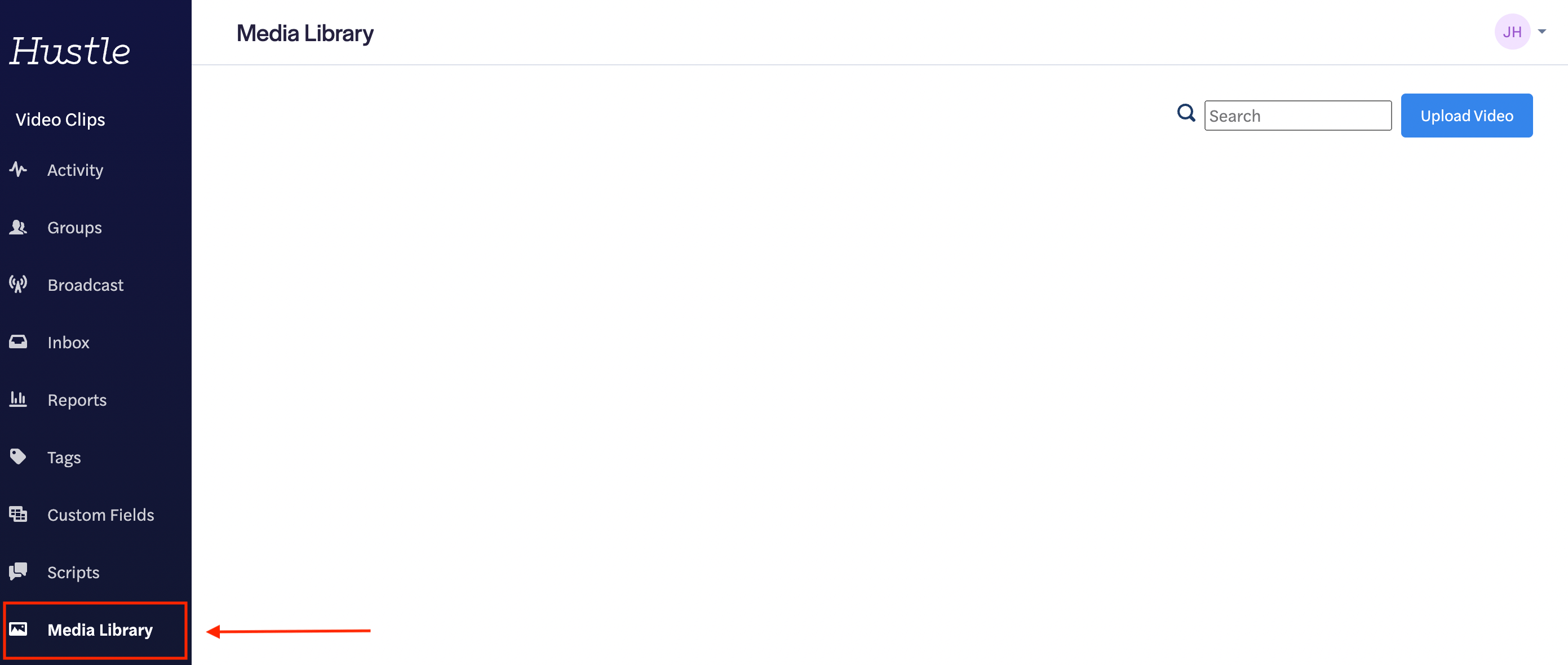 How do I send video clips in Hustle? Hustle