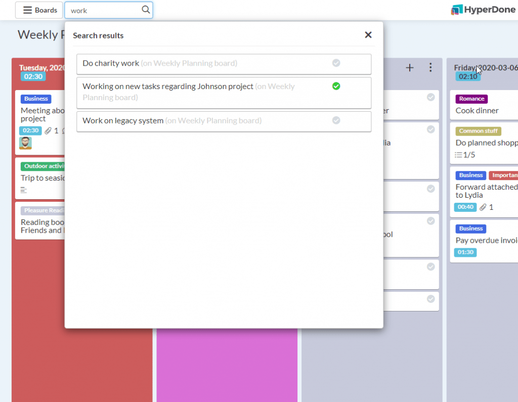 Search boards HyperDone Help