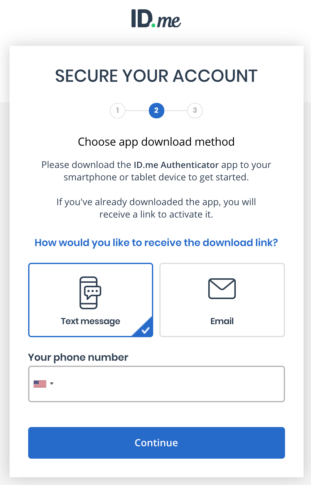 Setting up push notification multifactor authentication (MFA) ID.me