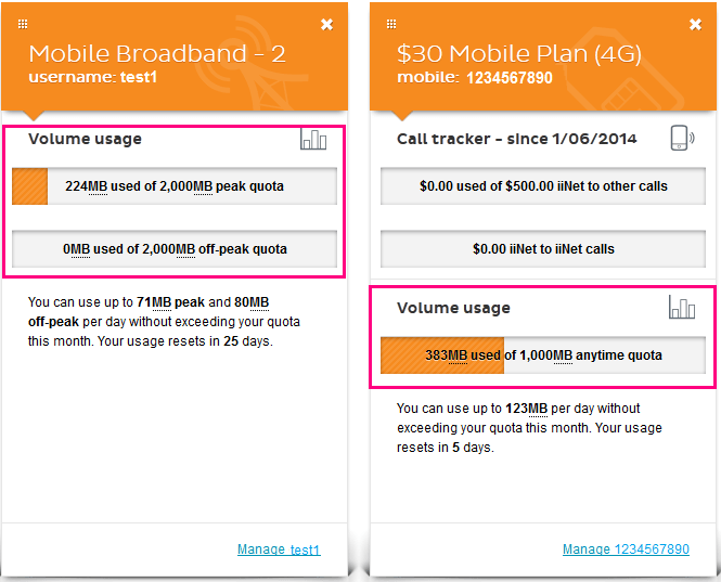 Checking your data usage in Toolbox iiHelp