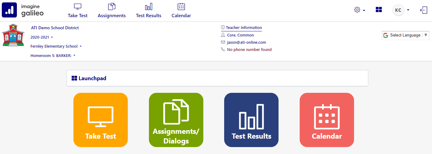 Understanding the Imagine Galileo Student Dashboard Imagine Learning