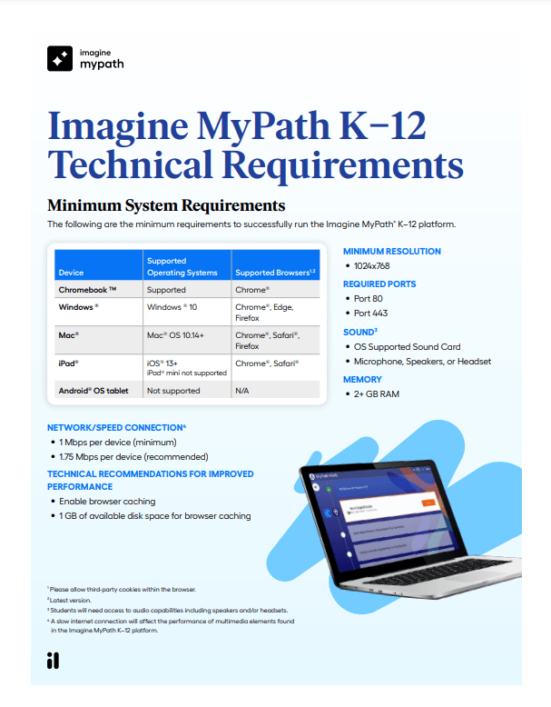Imagine MyPath System Requirements Imagine Learning Help Center