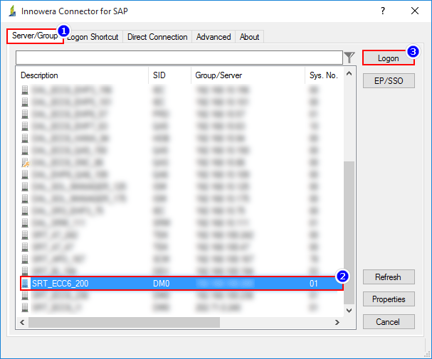 Error Troubleshooting > Resolving Innowera Connector for SAP ENT error