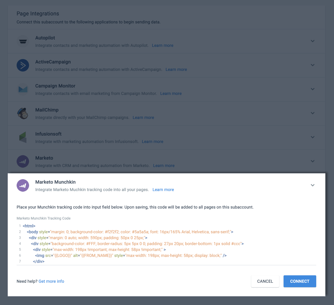 Marketo Munchkin Instapage Help Center