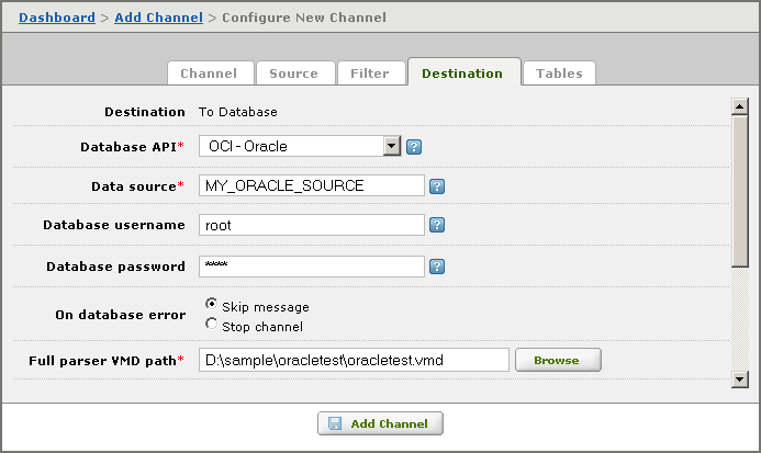 Oracle Connection Information iNTERFACEWARE Help Center